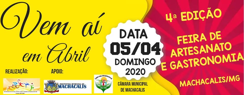 VEM AÍ A 4ª EDIÇÃO DA FEIRA DE ARTESANATO E GASTRONOMIA