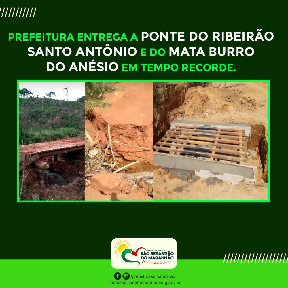 CONSTRUÇÃO DA PONTE DO RIBEIRÃO SANTO ANTÔNIO E DO M...